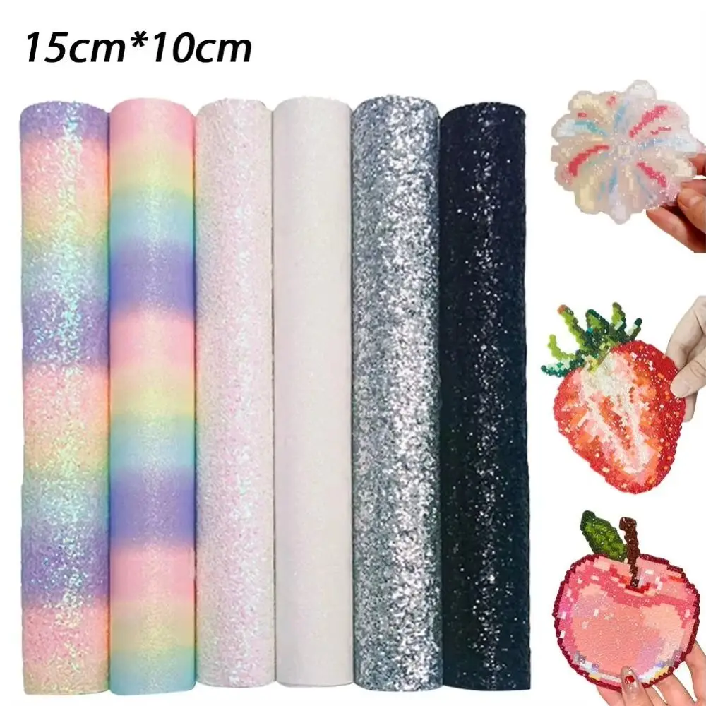 6Pcs/set Fuse Beads Rainbow Glitter Baking Cloth Non Stick DIY Melting Beads Baking Cloth High Temperature Resistant Heatproof