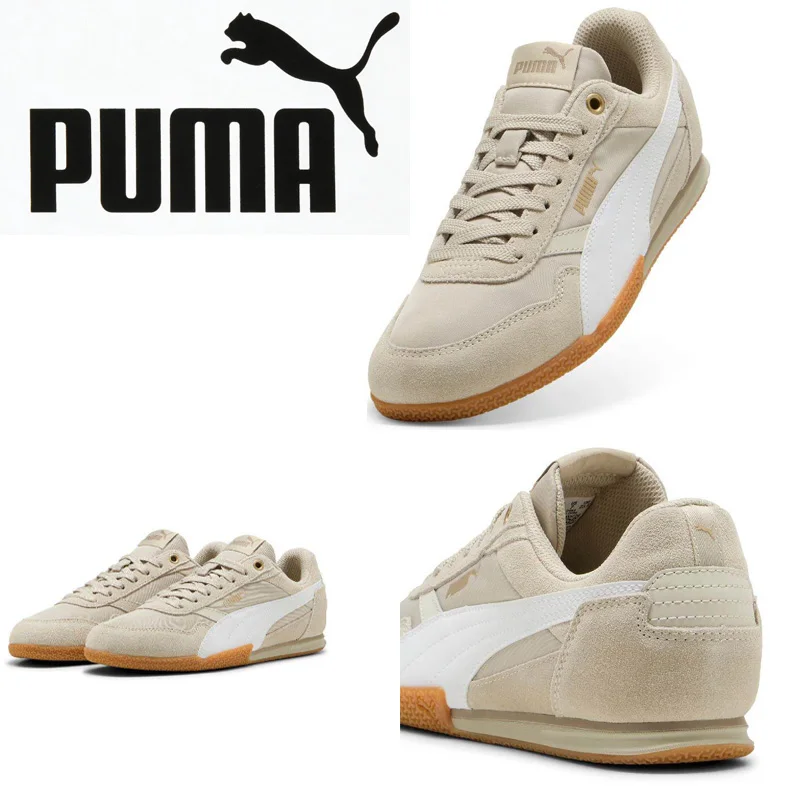 

PUMA Womens Retro Low Top Lifestyle Sneakers 403554-05 Beige White Gold Suede Upper Casual Shoes