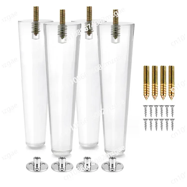 Tapered acrylic sofa feet Coffee table High-grade crystal feet Acrylic furniture legs Home accessories Transparent cabinet feet