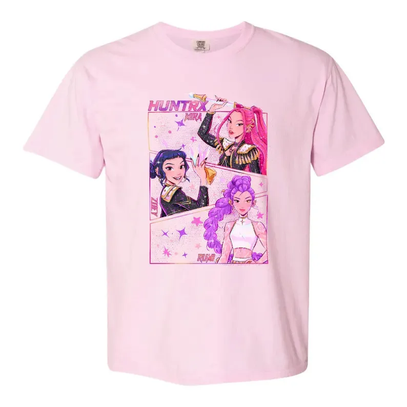 

Demon Hunters T-Shirt Kids Huntrix Mira, Rumi, Zoey Summer Short Sleeve