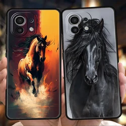 Running Horse Animal Phone Case for Xiaomi Mi 14 13 12 11 Ultra 13T 12T Poco C51 F3 F4 F5 X3 X4 NFC M3 Pro Lite 5G Silicon Cover