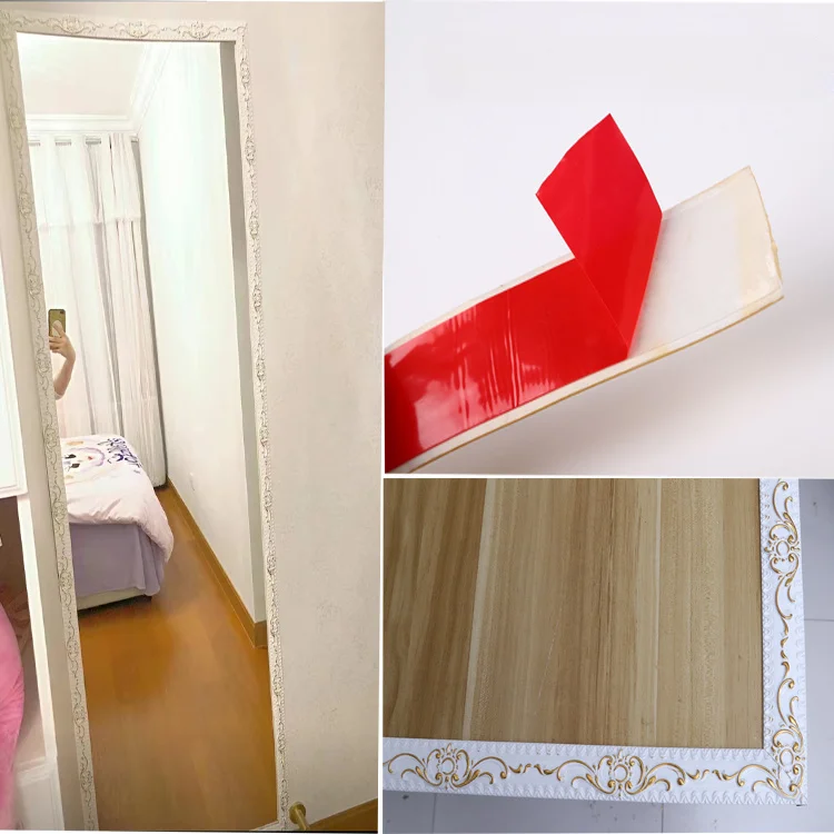 Mirror Wall Decorative Strip Frame Imitation Gypsum Line Picture Frame TV Background Wall Line Ceiling Self-adhesive One Piece