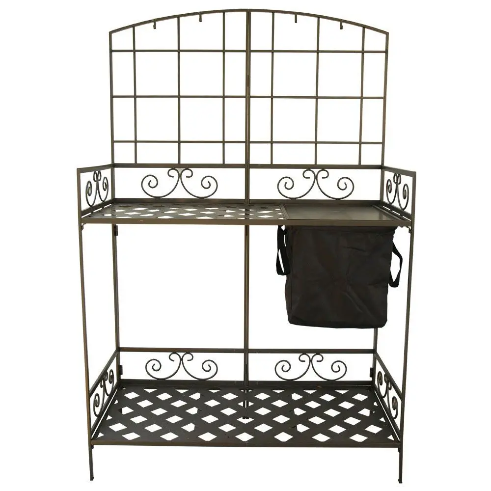 

Outdoor Bar Table, All Weather HDPE 36 Counter Height Dining Table with Storage and Wine Rack for Patio, Garden, Backyard, Balc