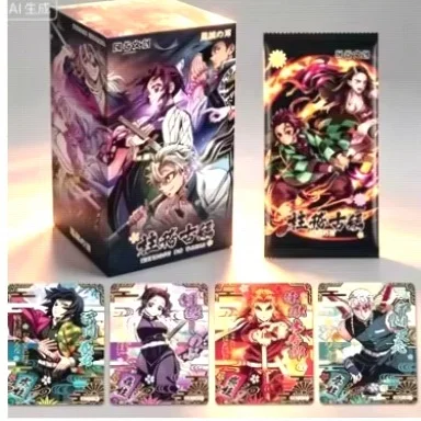 Demon Slayer Kimetsu No Yaiba Anime Trading Card Booster Box, Hashira Character Collectible Card Packs, Surprise Blind Box Gift