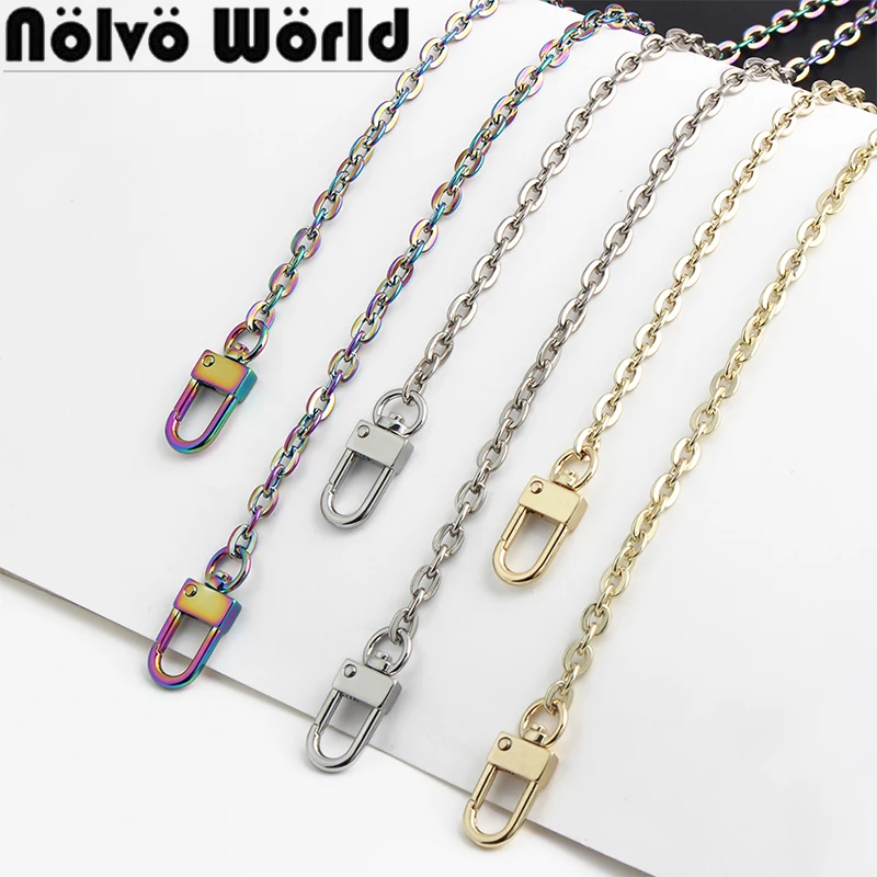 

2/5/10PCS 6mm 60-100-120cm Metal Purse Chain For Women Bags Shoulder Strap Backpack DIY Handbag Handles Replacement Accessories