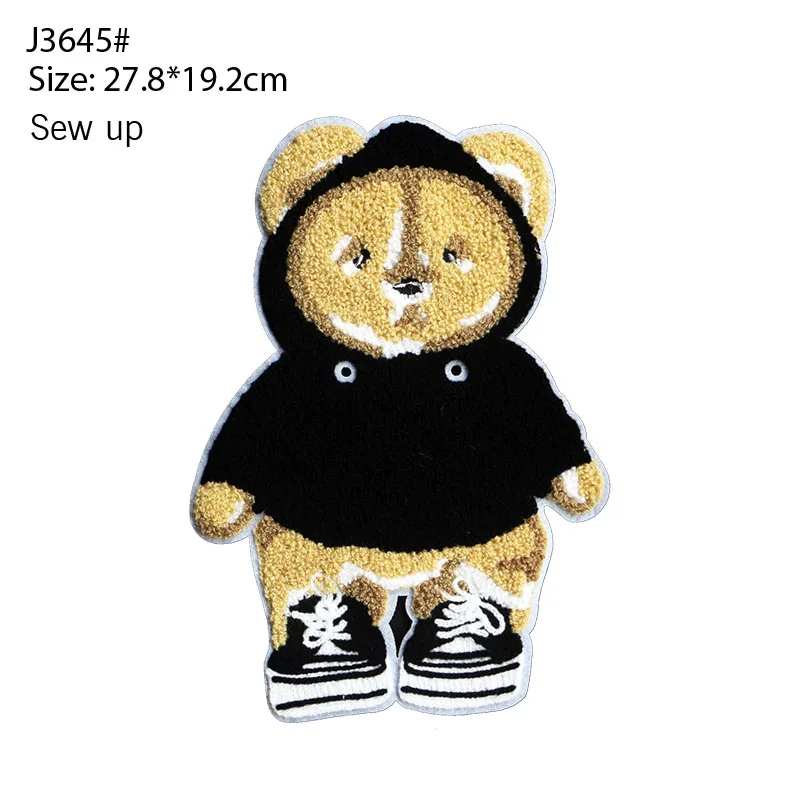 Fashion Towel Sewing Embroidery Cute Cartoon Animal Bear Dog DIY Logo Decoration Badge Clothing T-shirt Jacket Pants