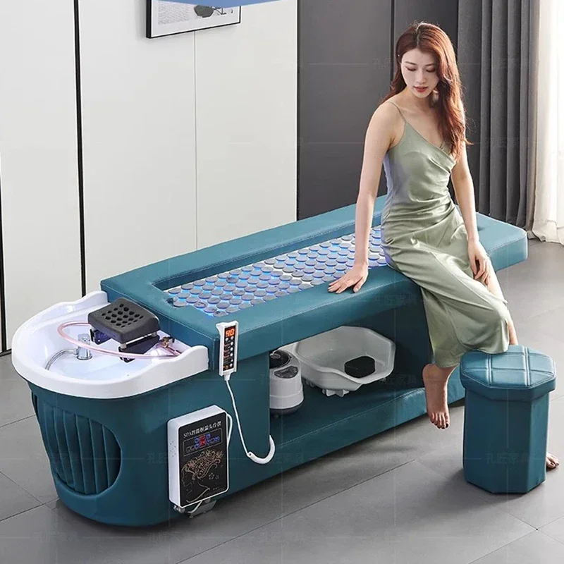 

Comfort Shampoo Bed Wash Hair Moxibustion Luxury Water Circulation Head Hair Therapy Silla Peluqueria Salon Equipment