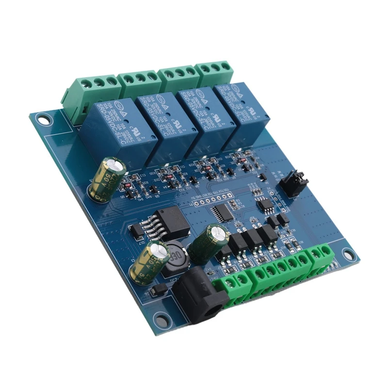 【CALIENTE】 4X Modbus Rtu Módulo de relé de 4 canales Entrada 485 Ttl Comunicación Uart Entrada de 4 canales Módulo de relé de 7-24 V