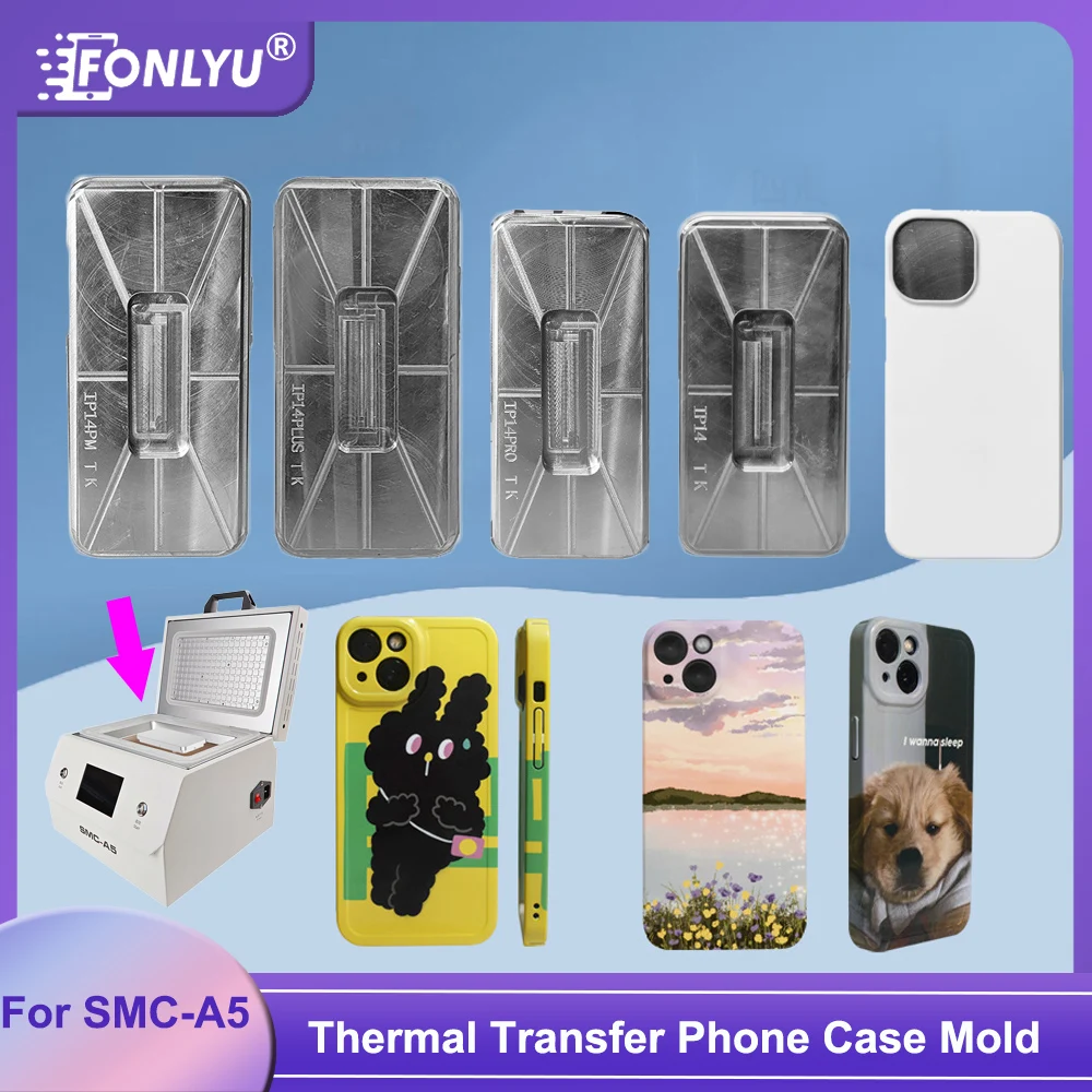 Fonlyu 3D Sublimation Vacuum Thermal Transfer Phone Case Printing DIY Mold Mould Tools for iPhone 15 14 13 12 11 Pro Max X XR XS