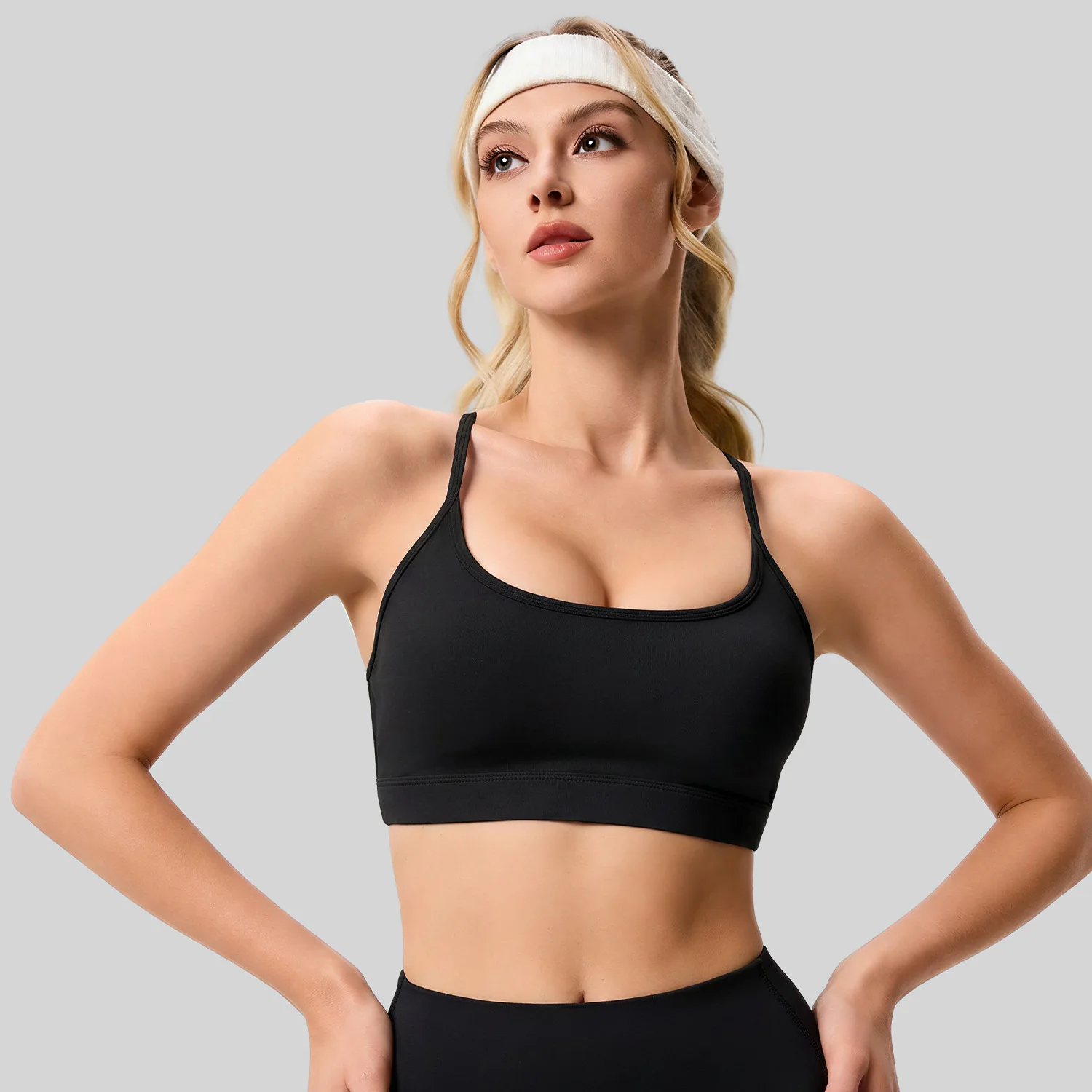 Mesh Hollowed-out Sports Underwear Women's Running Fitness Sexy Back Bra Pilates Yoga Clothes Women