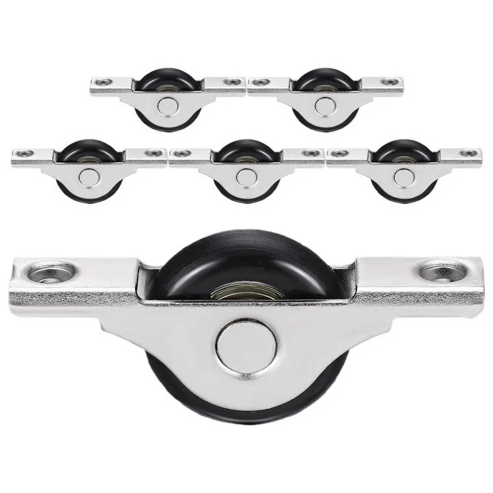 Door Sliding Smooth Drawer Heavy Cabinet Duty Halloween Christmas Closet Sliding Door Rollers Cabinet Door Slide Roller 6PCS