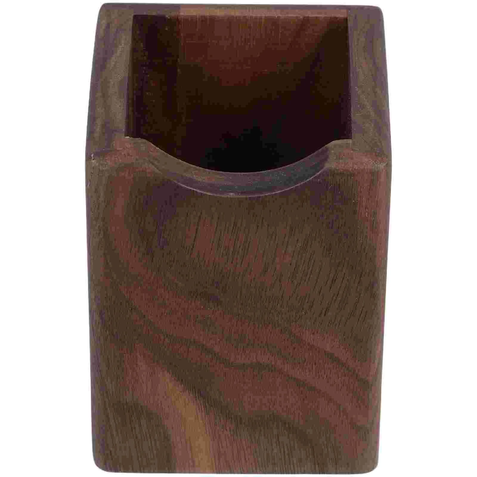 

Wooden Pen Box Multiple-Use Desk Organizer Eco Natural Wood Storage Box (Black Walnut) pen holder wood pen holder