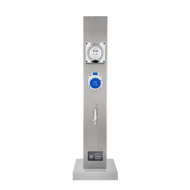 Socket Post Five Hole Industrial Plug RV Campground Water Power Outdoor Multifunctional IP66 Waterproof Stainless Steel