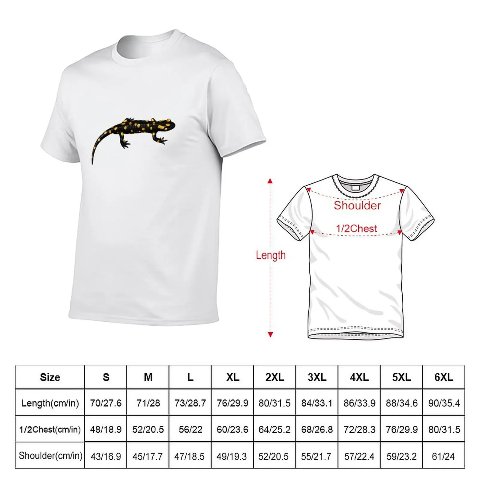 Fire Salamander (Salamandra salamandra) T-Shirt plus sizes graphic t shirts man t shirt heavyweight t shirts for men