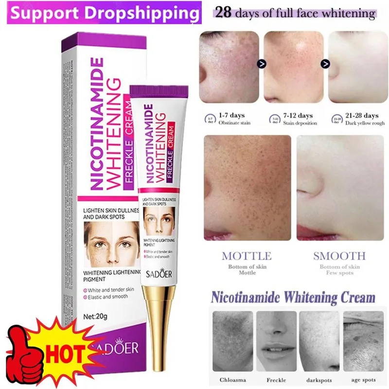 Whitening Cream Repairing Freckle Pigmentation Improving Dark Yellow Smoke Amide Reducing Melasma Facial Whitening Cream 2024