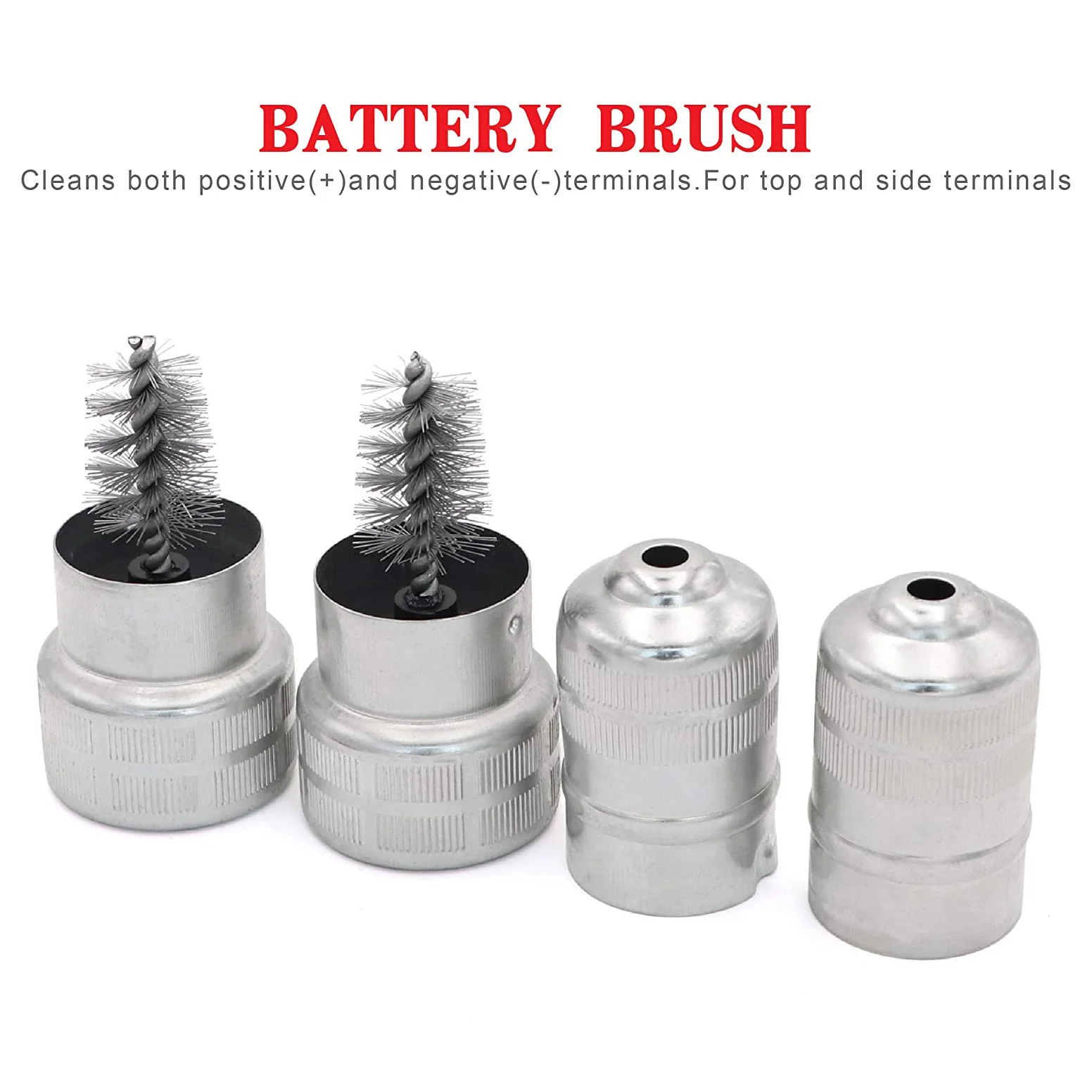 10Pcs Battery Terminal Anti Corrosion Washers Protector Fiber Cleaning Brush-2Pcs for Car Marine Boat