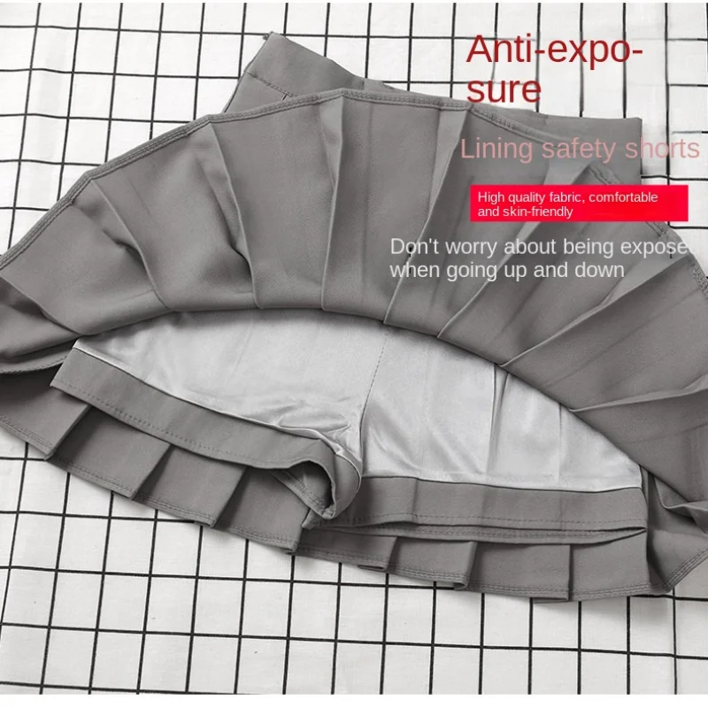 여학생 교복 갈색 치마 여성 2025 여름옷 여성용 하이웨이스트 하라주쿠 한국 스타일 블랙 미니 플리츠 스커트