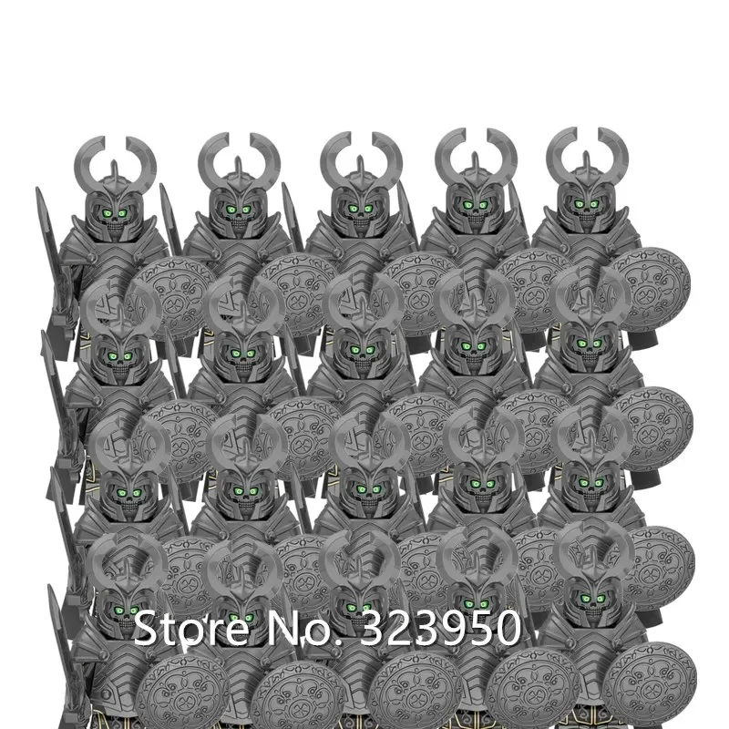 20 шт., средневековые рыцари, группа, фигурки Асгарда, аксессуары, доспехи, шлемы, строительные блоки, развивающие игрушки для детей