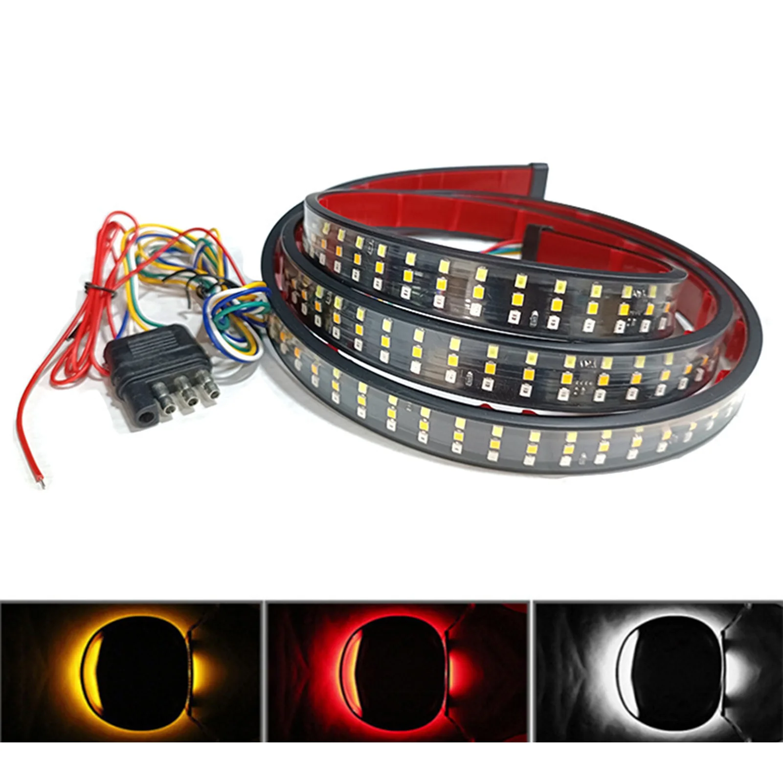 Truck Tail Gate Strip Light With Reverse Brake Turn Signal Automobile Modified Light For Van