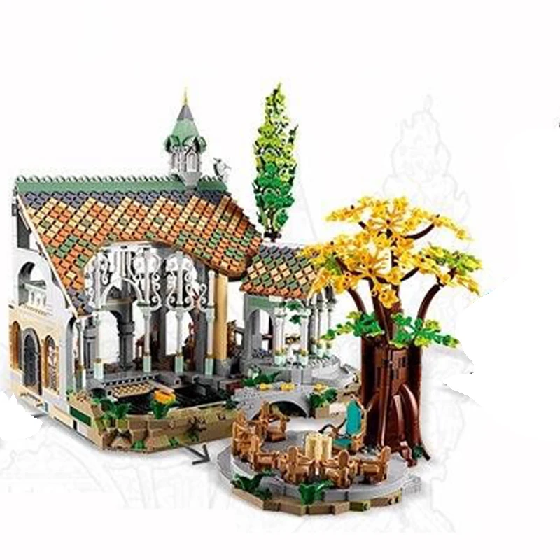 Elven Sanctuary Ring Mystical Valley 6167 pezzi Set di costruzioni per blocchi Modello Manor per regali di mattoni