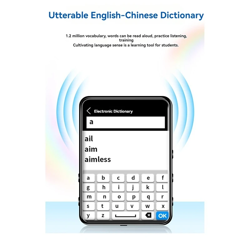 Touch MP3 MP4 Music Player com alto-falante 2,4 "IPS Touch Screen Cartão TF Áudio sem perdas E-Book