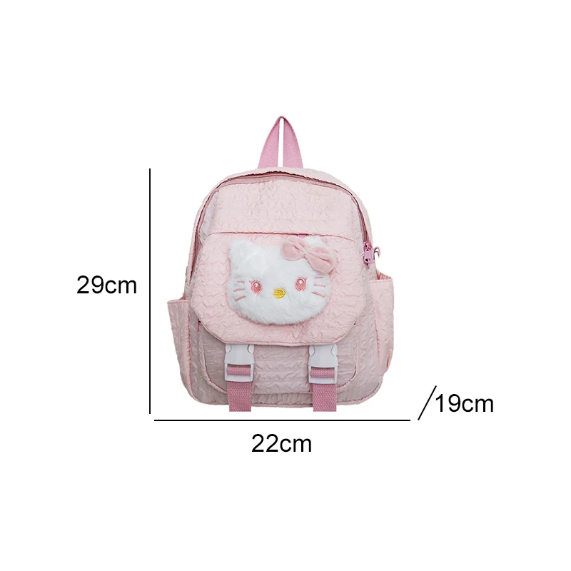 Sanrioed Anime Hello Kitty Plush Doll Backpack Sweet Pink shoulder satchel Cute Tote Bag Cartoon Handbag Gift for Friend