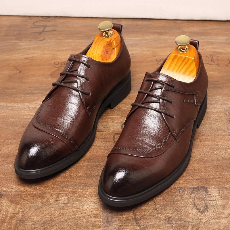 أحذية أكسفورد جلدية بتفاصيل مس - مراجعة Formal Men Daily Wear Shoes وسعره
