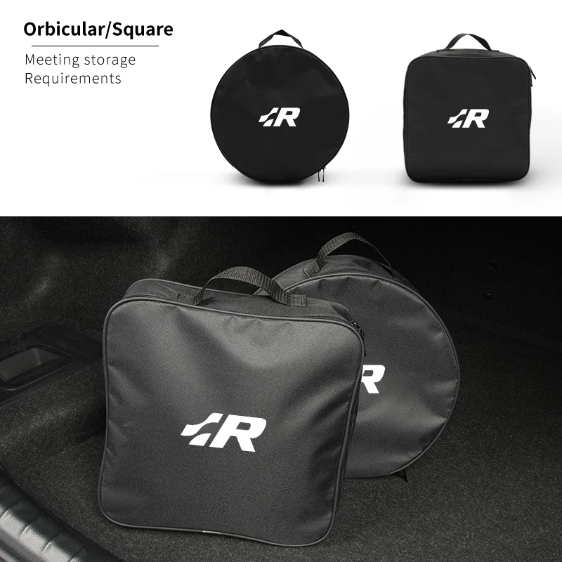 Car Charging Gun Storage Bag Trunk Cable Tools Pouch Accessories For VW R Tiguan CC Jetta Polo Golf Passat Scirocco T-ROC Touare 5