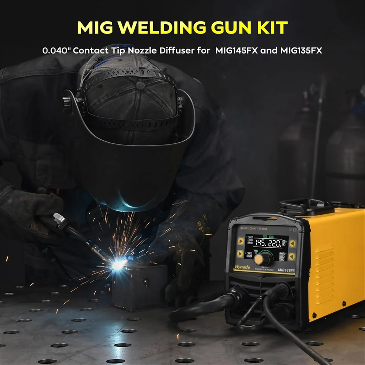 

A04I для комплекта для сварки MIG, насадка с контактным наконечником 0,040 дюйма, диффузор, сварочный аксессуар MIG для MIG145FX и MIG135FX