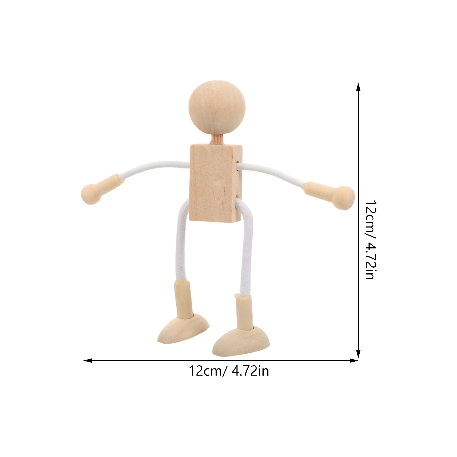 4 قطع من الروبوتات الخشبية غير المكتملة ذاتية الصنع، حرفة إبداعية Mdf ناعمة للأطفال، لوحة تعليمية لتزيين سطح المكتب، بني فاتح #2