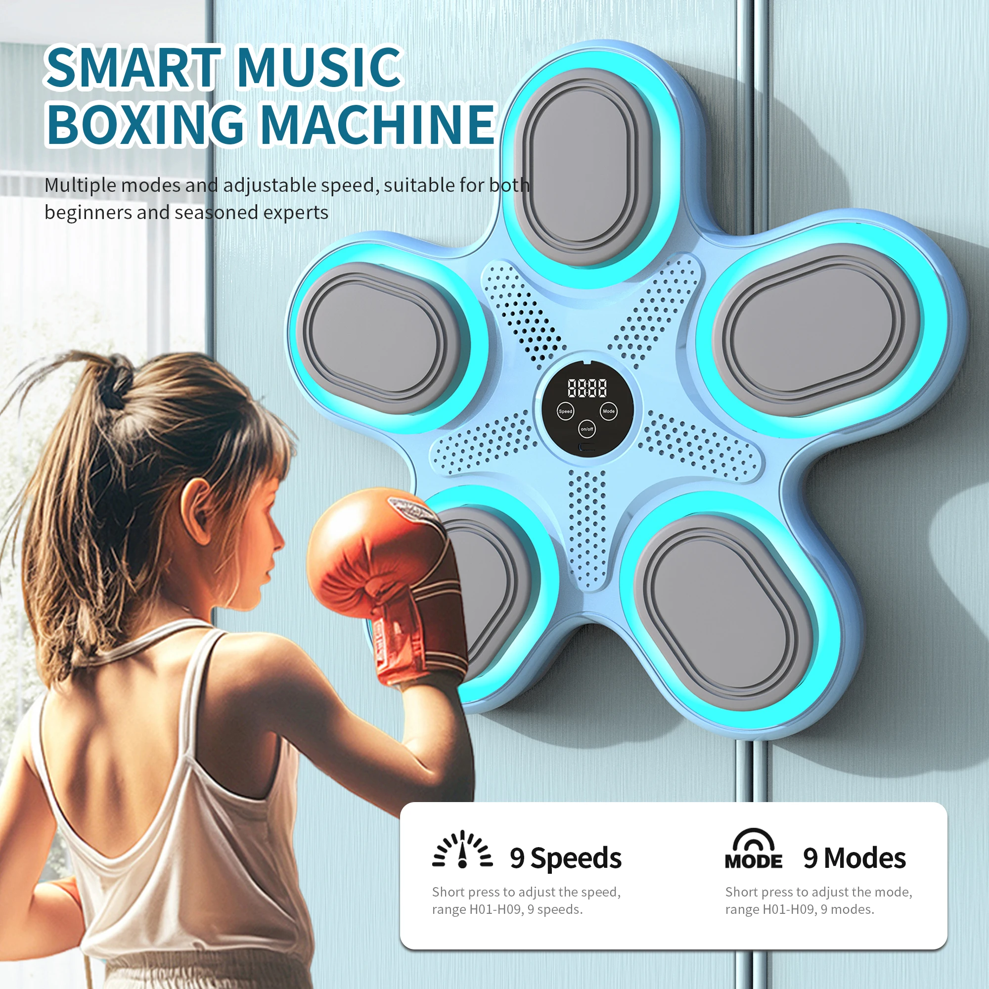 

GORDON OEM Factory New Style Music Boxing Machine Wholesale Free Sample Smart Target Punching Bag Music Boxing Training Machine