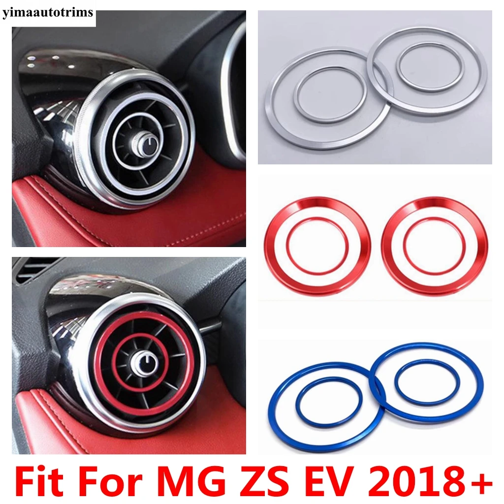 

For MG ZS EV 2018 - 2023 Accessories Car Dashboard Side Vent Ring Trim Car Side Air Conditioning AC Outlet Vent Decoration Cover