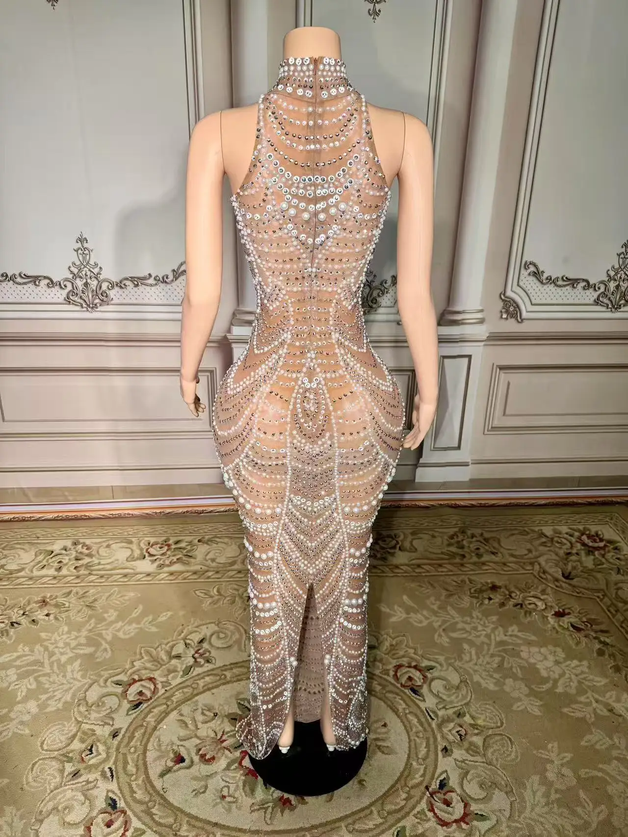 

ZD Hot Stamping Sexy Mesh Slit Vest Dress 2025 New Fashion Custom Women'S Clothing