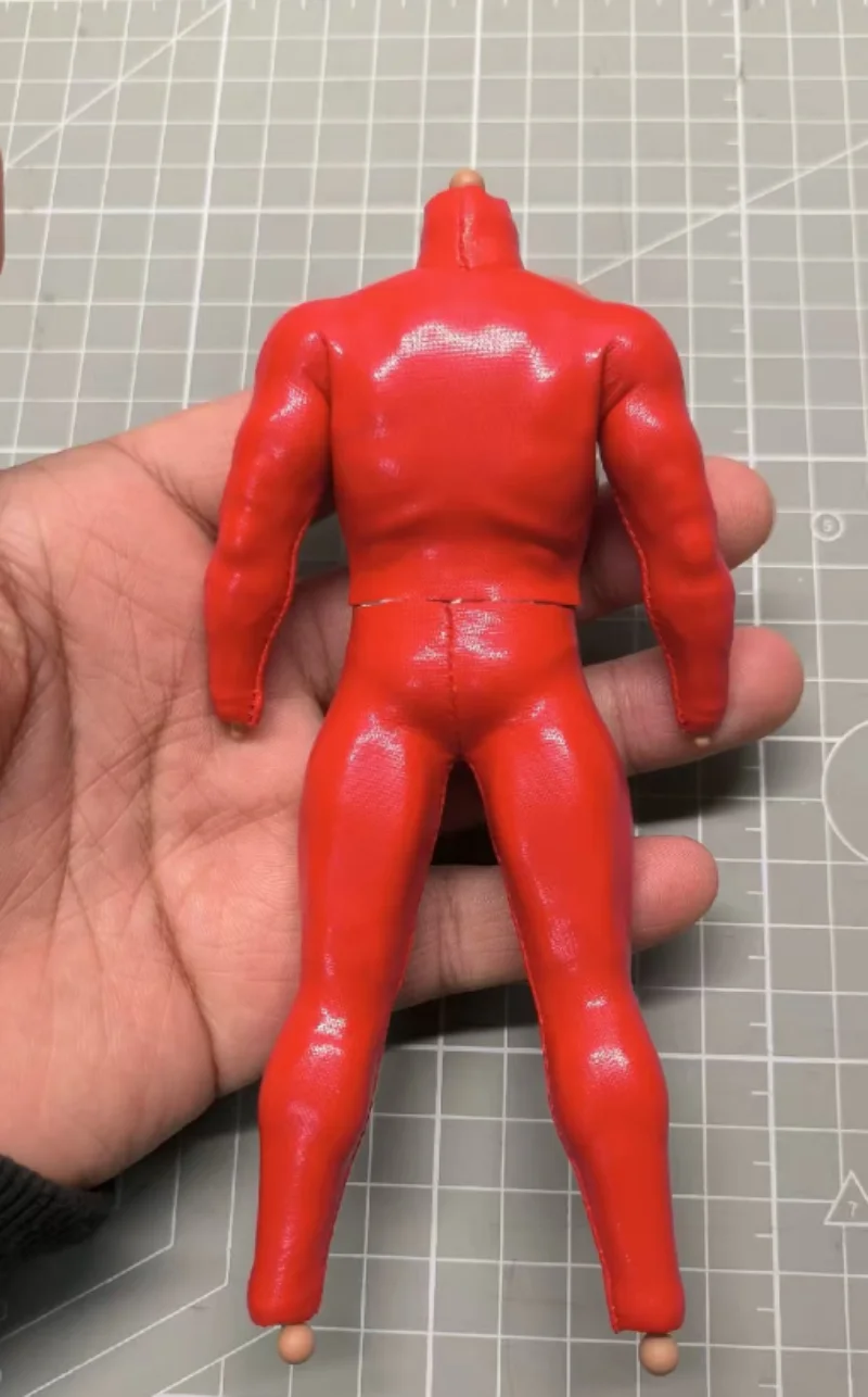 1/12 Scale Soldier Red Jumpsuit Model for 6''vtoys