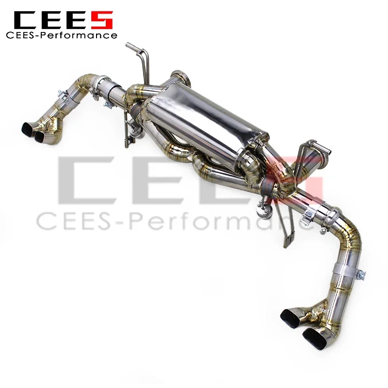 CEES High Quality Silver Catback Exhaust Muffers Escape for Audi R8 V10 5.2 2016-2020 Exhaust Pipes