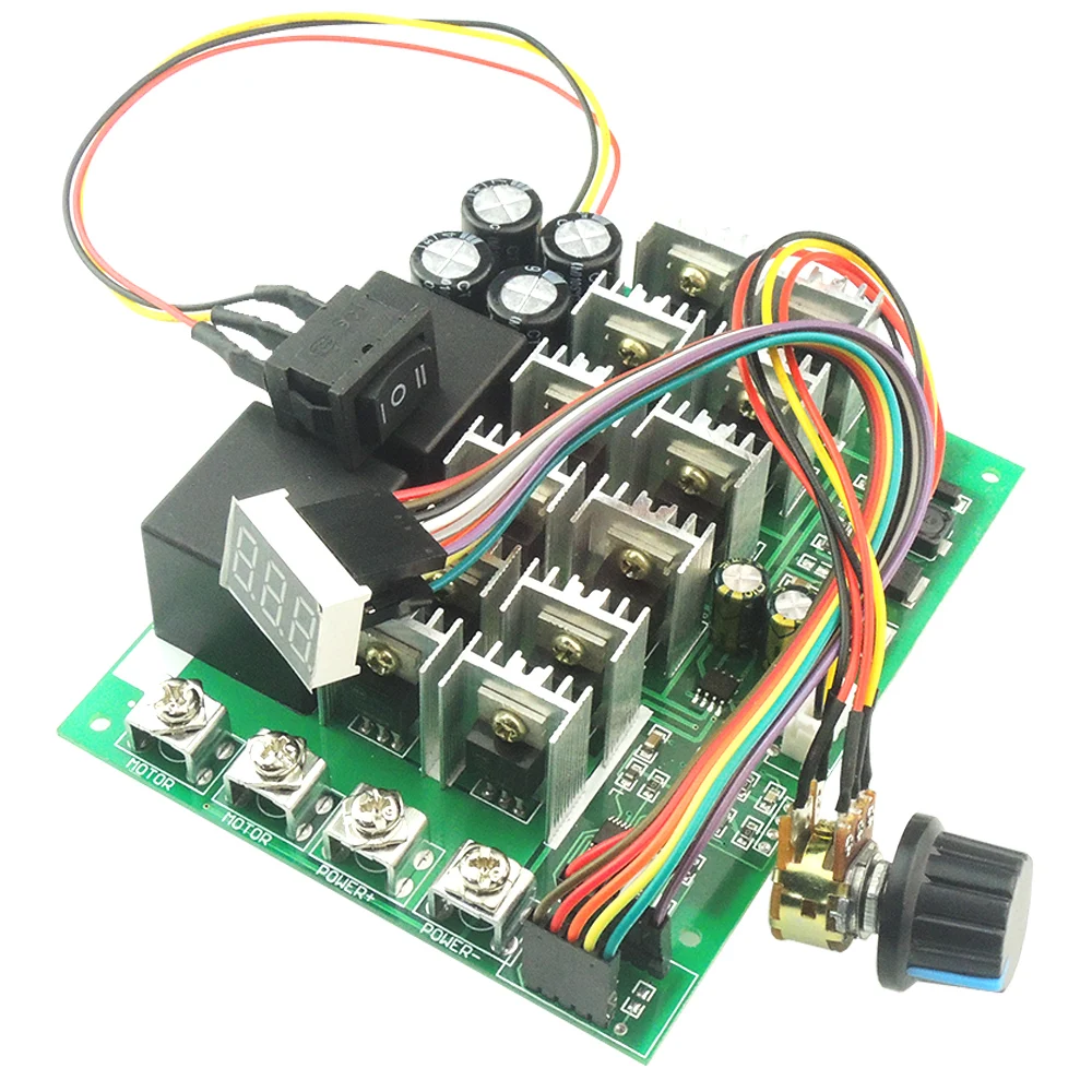 DC 12V 24V 36V 48V 60A 3000W PWM DC Motor Speed Controller Programmable HHO RC Control with Forward Reverse Switch