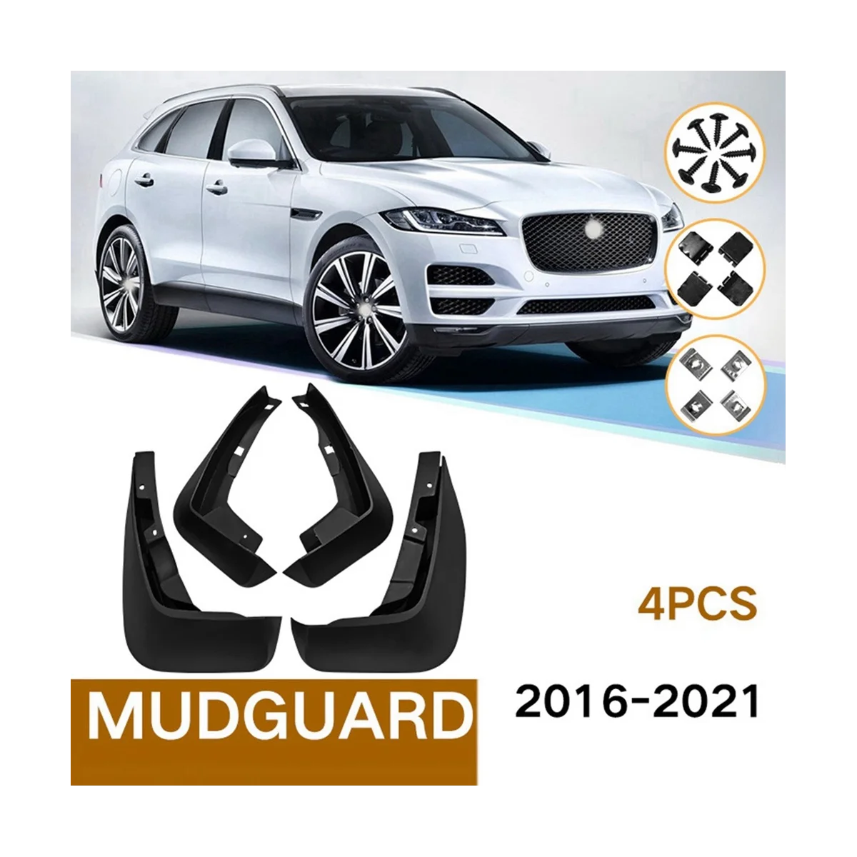 Tire Fender Anti Splash Tire Mud Flap Car for Jaguar F-PACE 2016-2021