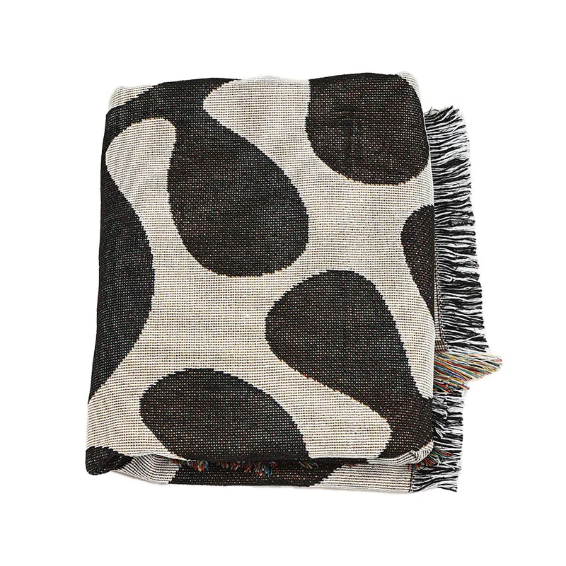 

Warm Thread Blanket for Camping Sofa Throw Ins Style Retro American Nap Blanket Bed Leisure