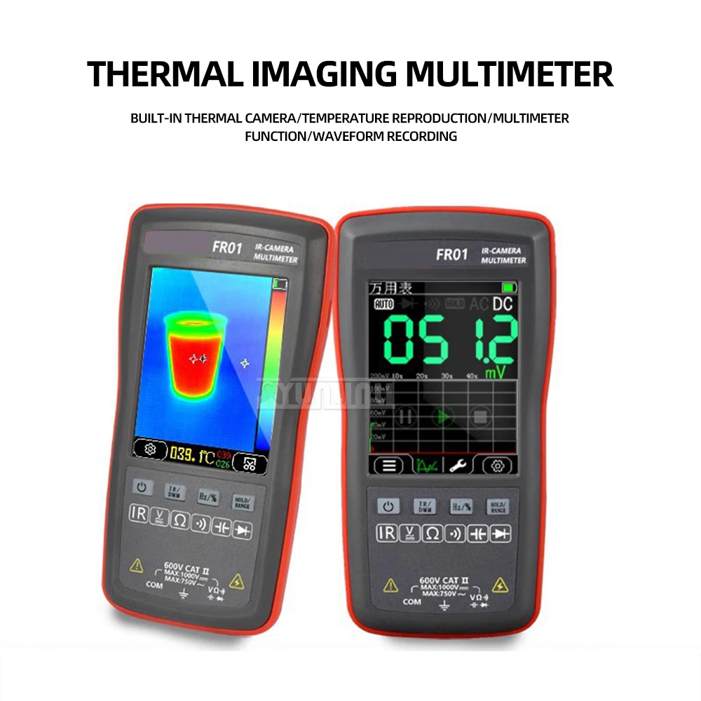 Termovisor infravermelho multifuncional fr01, multímetro portátil, placa de circuito industrial, equipamento de aquecimento de piso, ferramentas de reparo