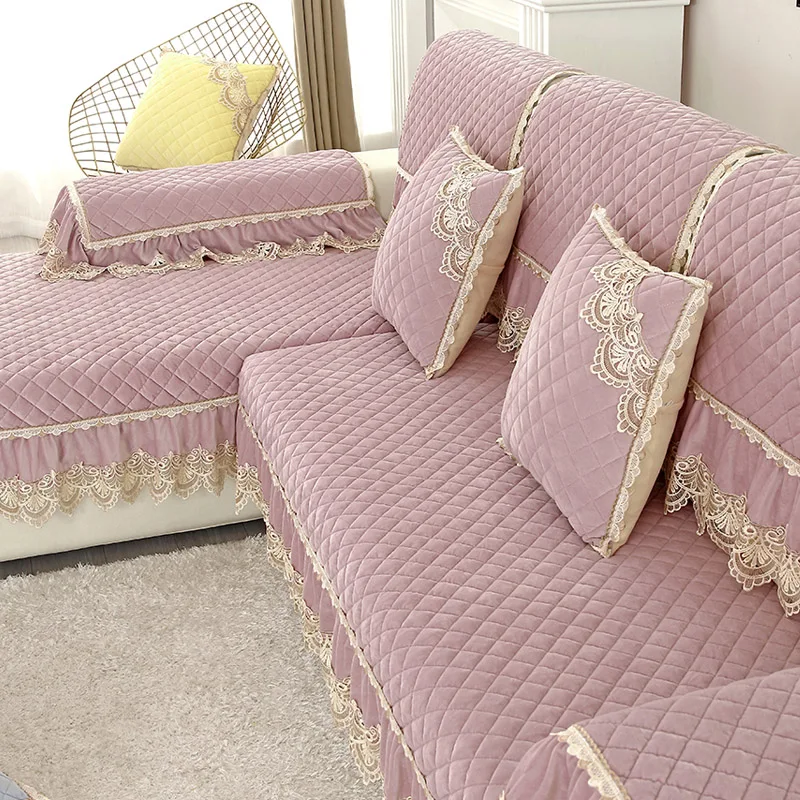 

Чистый цвет Plu Sofa Cuion, зимний бархатный противоскользящий чехол с кристаллами, полная упаковка, роскошный европейский дизайн, домашняя ткань