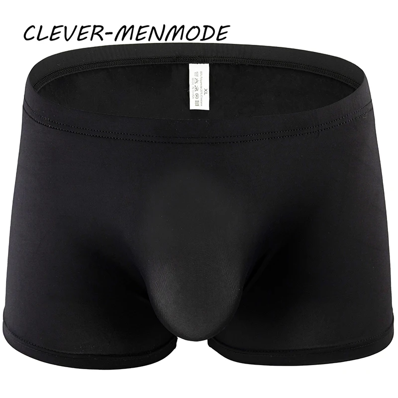 

Men Large Pouches Breathable Lingerie Sexy See-through Boxer Shorts Men's Knickers Transparent Seamless Shape-shaping Underpants