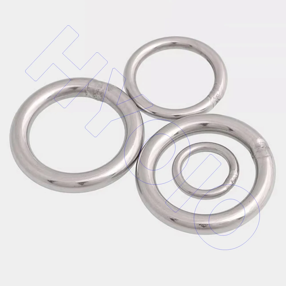 Picture 7: M3 to M20 304 Stainless Steel Rings Solid Metal O Ring Welding O-ring Rust-proof Circle Ring for Macrame Hammock Yoga Rings