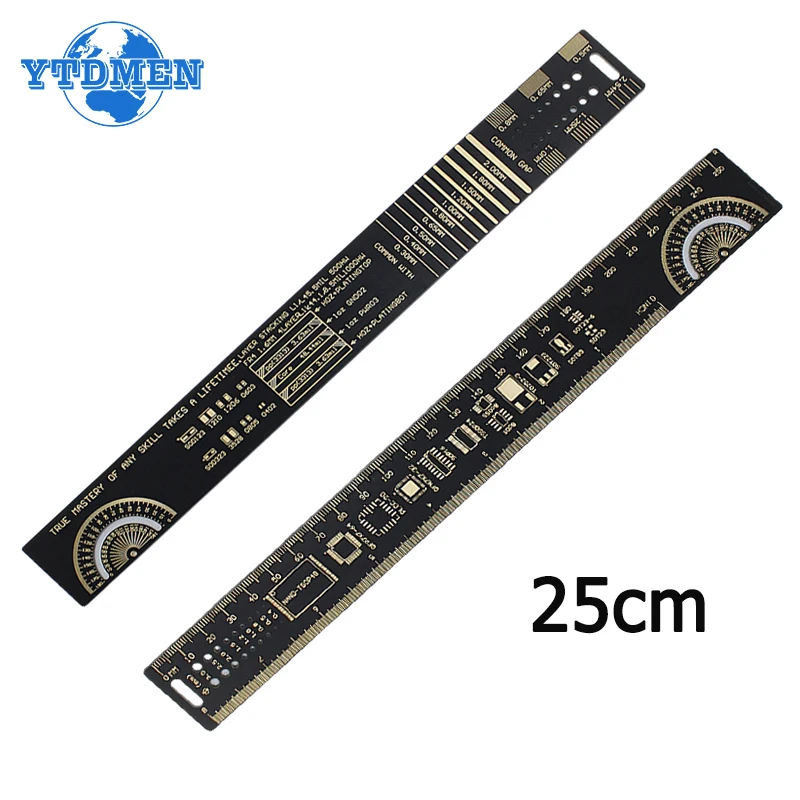 PCB Ruler Multi-functional Measuring Tool 15cm 20cm 25cm PCB Reference Ruler Resistor Capacitor Chip IC SMD Diode Free Shipping