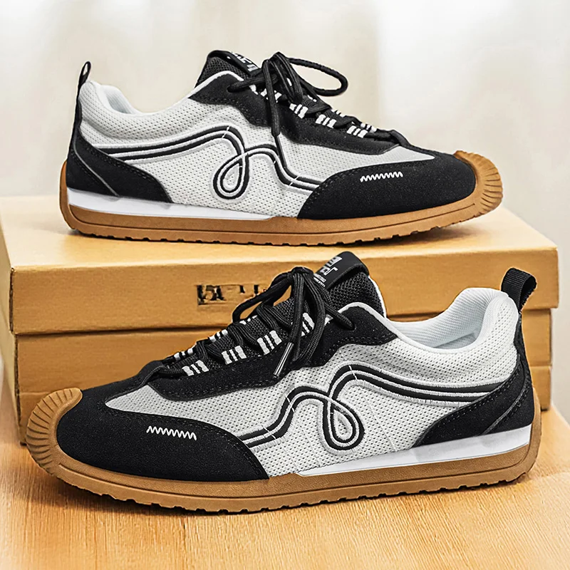 Men Retro Running Sneakers Color Splicing Mesh Breathable Light‑Weight All‑Season Casual Walking Shoes 5 Colors 39‑45