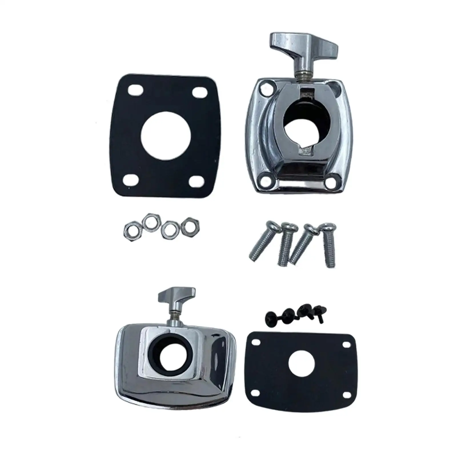 Sturdy Drum Holder Base Plate Metal Tom Mount Replacement Drum Accessory for Practice Pad Drummers