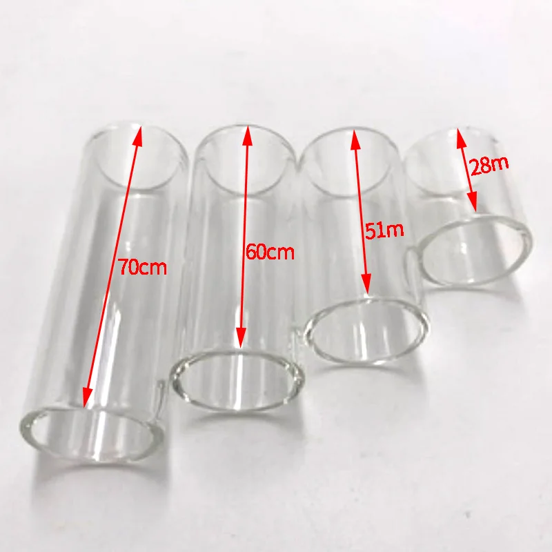 4Pcs Glass Slide Glass Guitar Finger Sliders Guitar Accessories for Guitar Bass 70mm 60mm 51mm 28mm