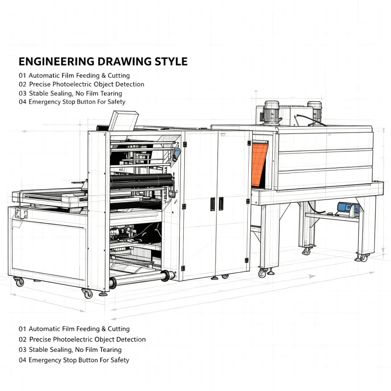 Automatic Sealing Cutting Lamination Machine Box Film Bag Sealing Machine Plastic Bottle Film Shrink Machine