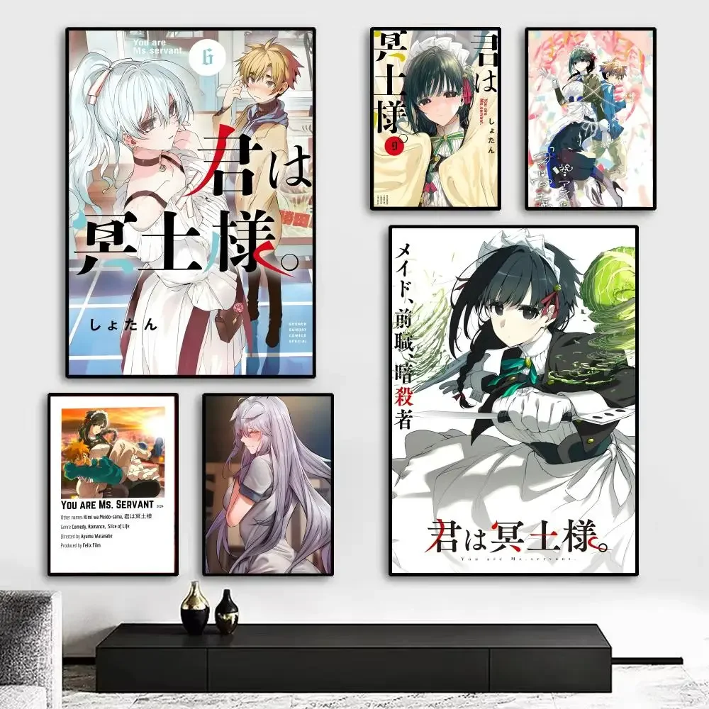 Anime Y-You Are Ms. Servant Poster Art print wall decor ideal for living room, bedroom, bar, parlor, and home gifting