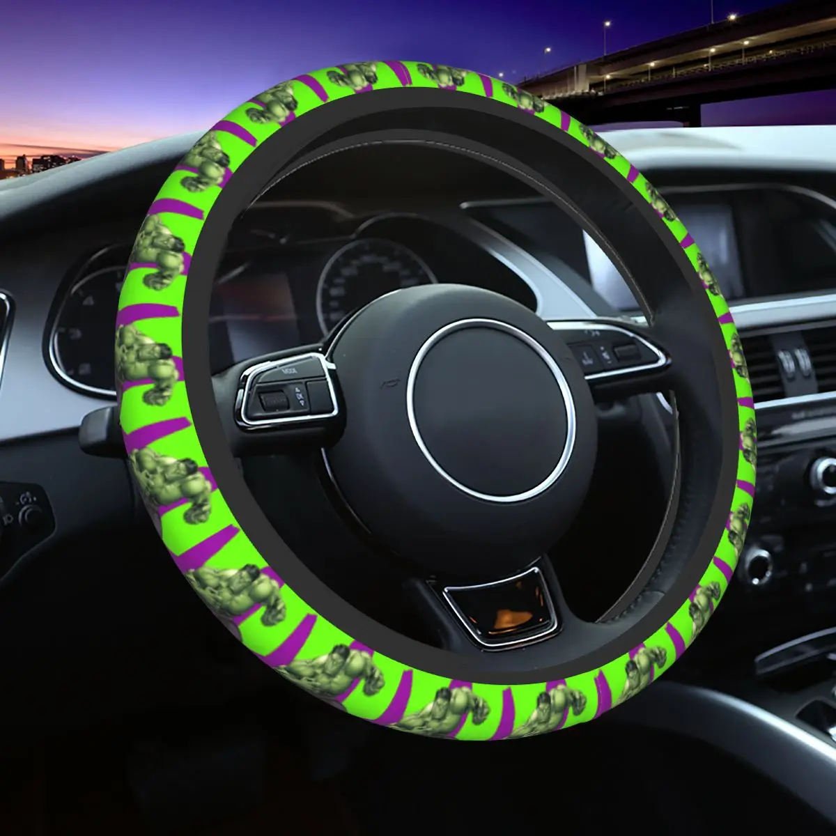 

Customized Hulk Comic Art Universal Steering Wheel Cover for Truck Car Steering Wheel Protector Auto Accessories