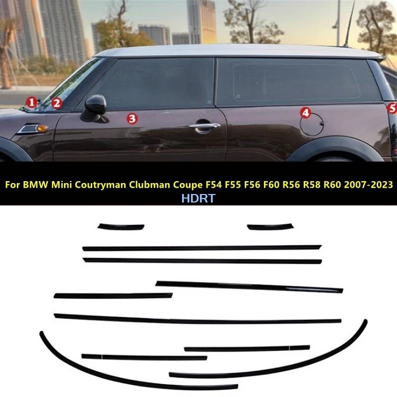 

Подходит для BMW Mini Coutryman Clubman Coupe F54 F55 F56 F60 R56 R58 R60 2007-2023, стиль автомобиля, дверное окно, боковое стекло, накладка, аксессуары